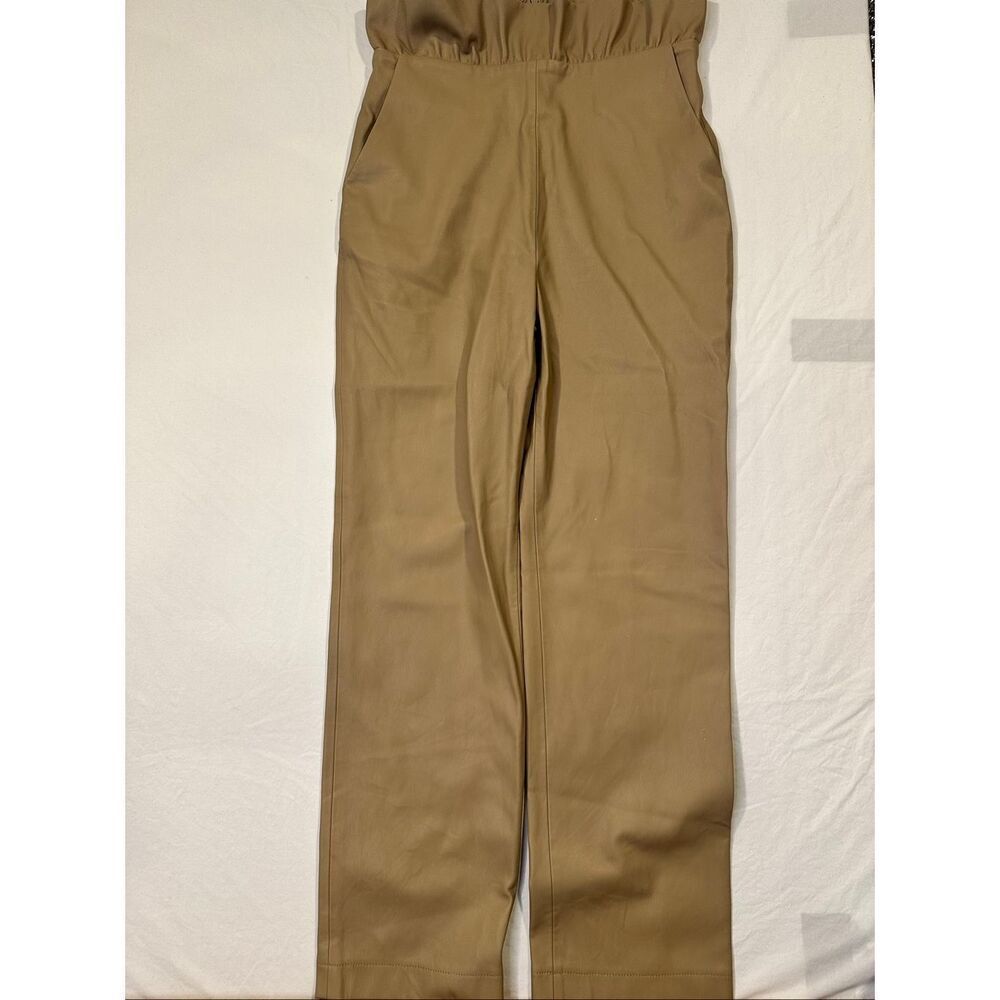 Alexis Kayden vegan beige/tan leather paperback pant, size M